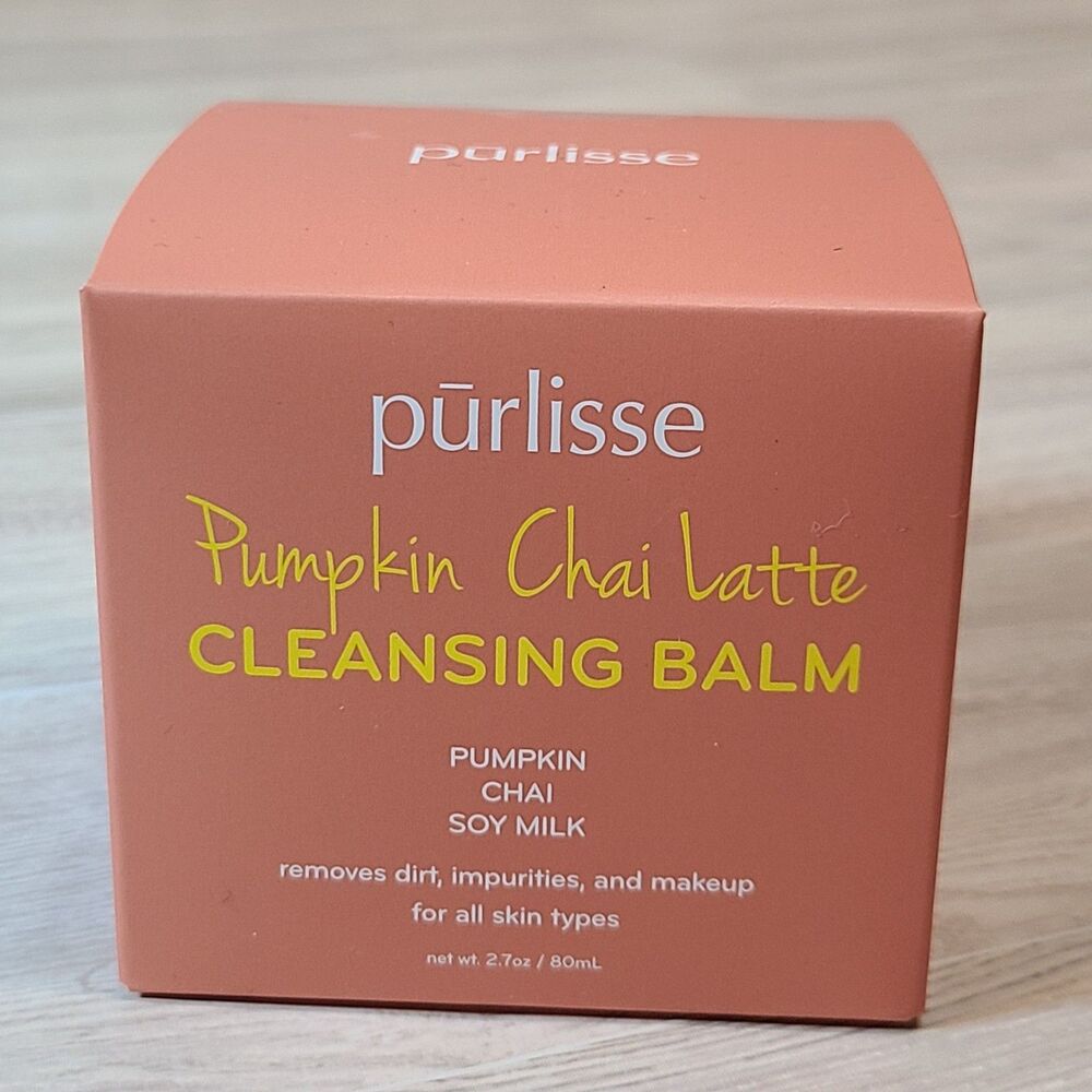 Purlisse Pumpkin Chai Latte Cleansing Balm Makeup Remover Face Wash Cleanser
